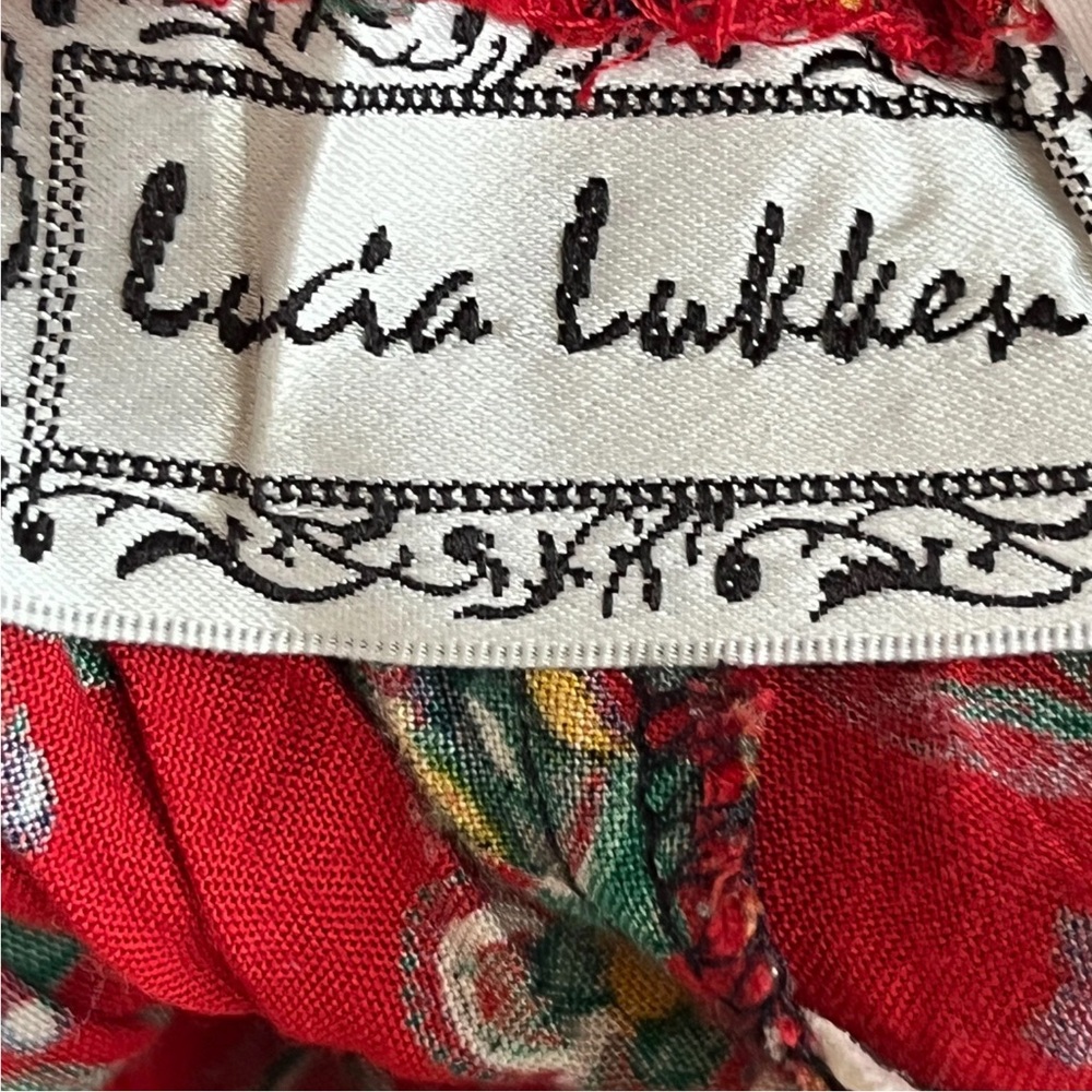 Lucia Lukken Vintage Floral Patchwork Broomstick  Cottagecore Maxi Skirt Medium - Picture 7 of 15